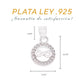 Dije Infinito en Marco Circular con Zircones — Plata .925