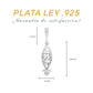 Dije Pez Ichthys “JESÚS” Calado con Zircón — Plata .925