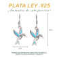 Medidas de los aretes colibrí: 4.3 cm largo × 2.0 cm ancho — Plata Ley .925