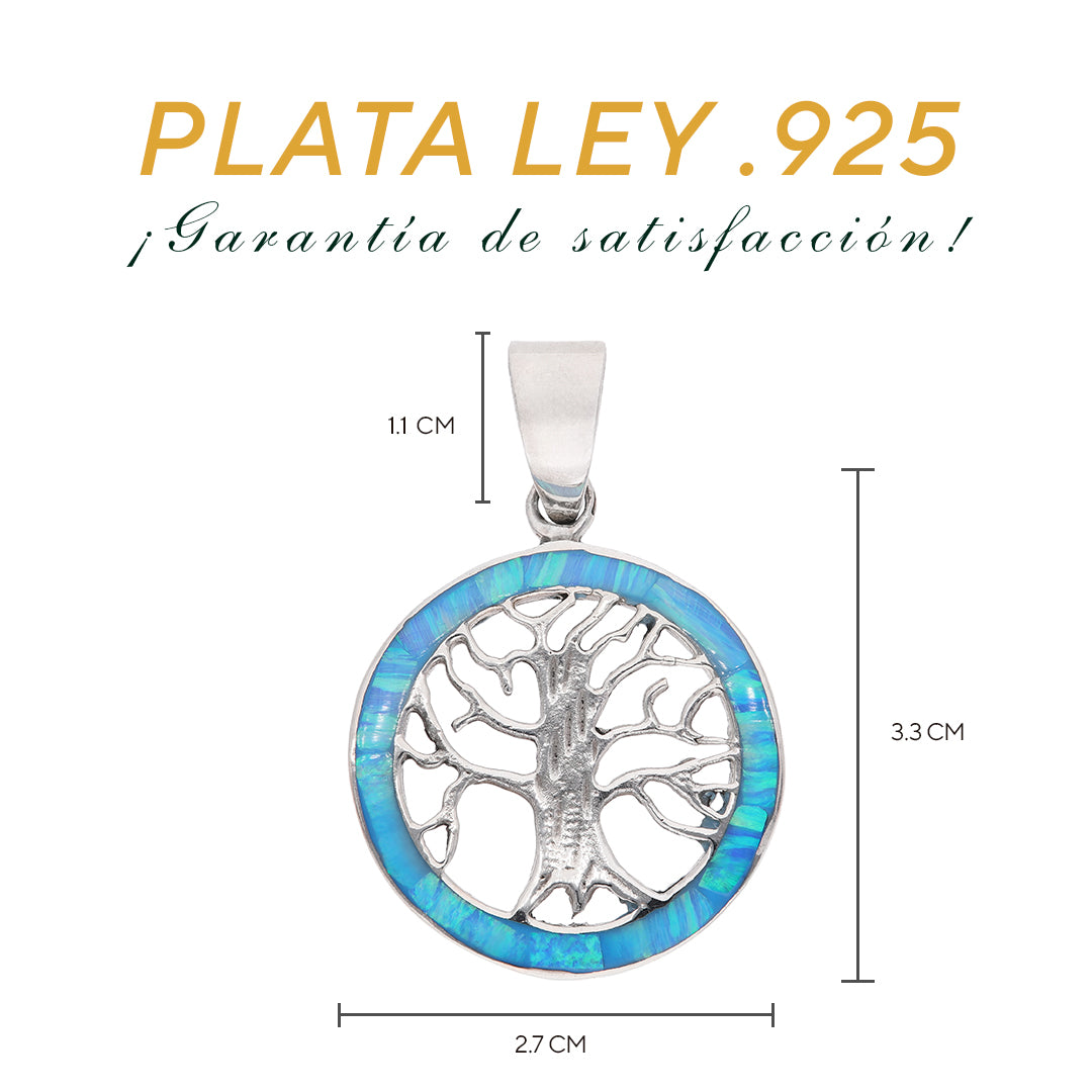 Medidas del dije: 3.3 cm alto × 2.7 cm ancho, bailén 1.1 cm — Plata Ley .925
