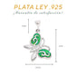 Medidas del dije mariposa: 3.0 cm alto × 1.9 cm ancho, bailén 9 mm — Plata Ley .925