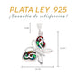 Dije Mariposa Mosaico de Ópalo Simétrica — Plata Esterlina .925