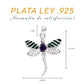 Dije Libélula con Ópalo Verde y Amatista — Plata Esterlina .925