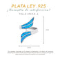 Anillo Abierto Alas con Ópalo Azul — Plata Esterlina .925
