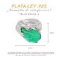 Anillo Escultórico Ola con Ópalo Verde Neón — Plata Esterlina .925