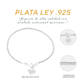 Pulso de Plata Ley .925 - Cuenta Plata con Dije de Corazón (2mm - 14.5cm)