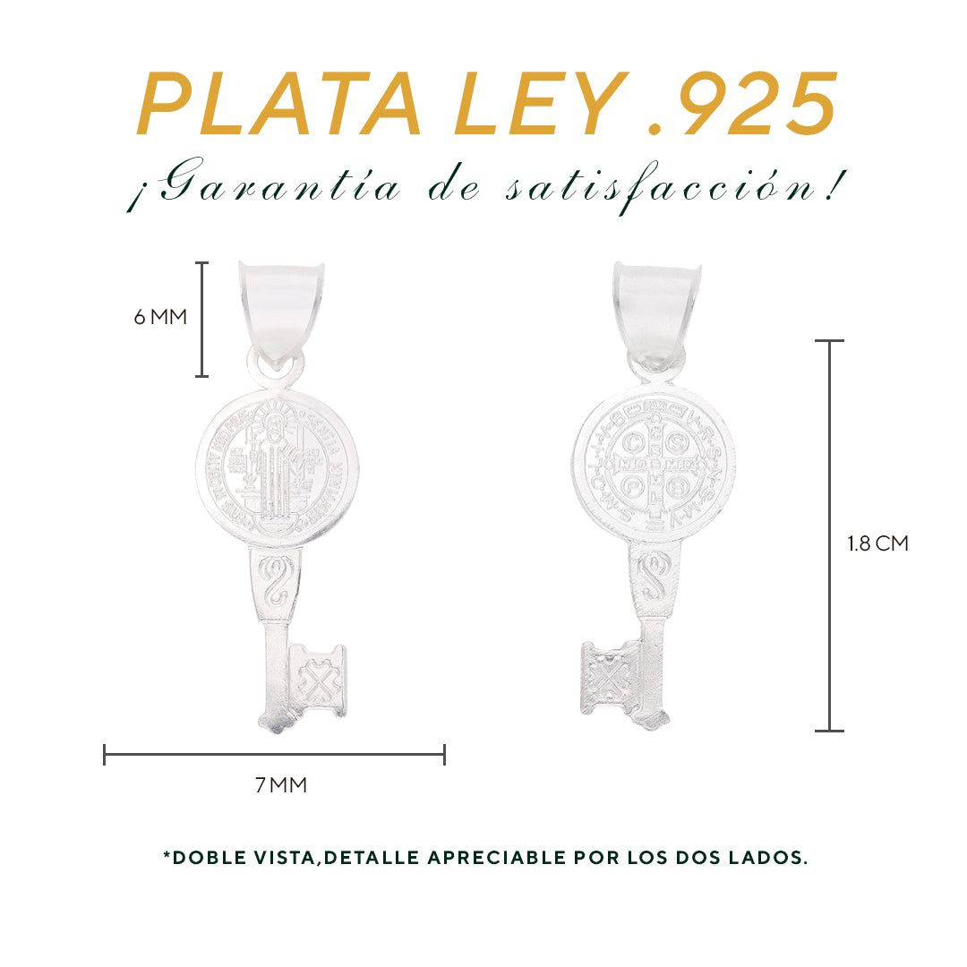 Dije Llave de San Benito pequeño — Plata .925 | SBT07
