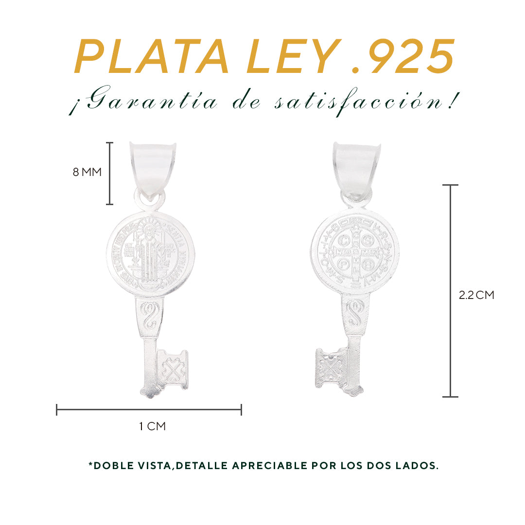 Dije Llave de San Benito Biface — Plata .925 | SBT08
