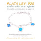 Pulsera Dijes de Ópalo en Plata .925