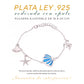Pulsera Dijes Marinos Ópalo en Plata.925