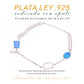 Pulsera Geométrica con Ópalo Plata.925