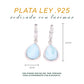 aretes Gota de Larimar en Plata.925