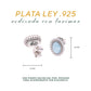 Aretes Ovalados Clásicos de Larimar en Plata.925