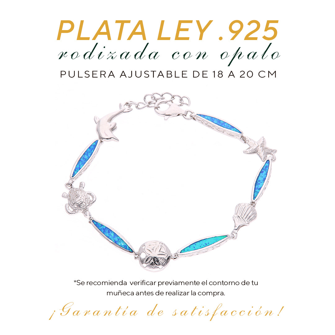Pulsera Marina Ópalo en Plata.925