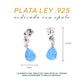 Aretes caballo de mar Ópalo en Plata.925