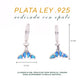 aretes  Cola de Ballena de Ópalo en Plata.925