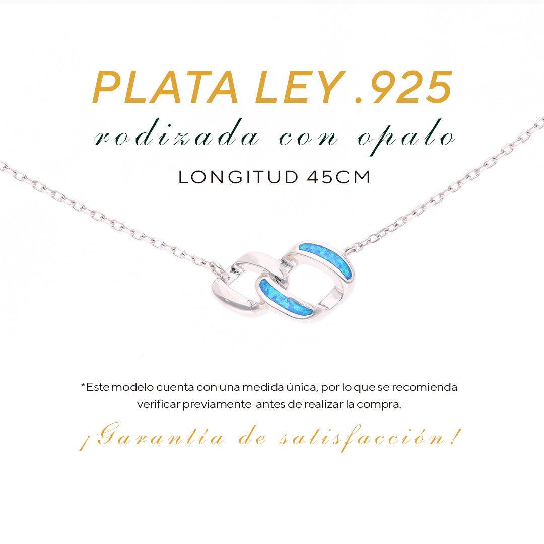 Collar union  de Ópalo en Plata .925