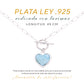 Collar Corazón de Larimar en Plata.925