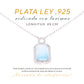 Collar Rectangular Larimar en Plata.925