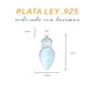 Dije Gota Doble Larimar en Plata.925