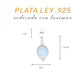 Dije Ovalado Marco Larimar en Plata.925