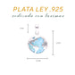 Dije Mapa del Mundo de Larimar en Plata.925