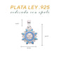 Dije Sol Celeste Ópalo Plata.925