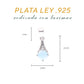 Dije Triangular Larimar en Plata.925