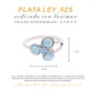Anillo Triple Larimar en Plata.925