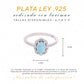Anillo Ovalado Clásico de Larimar en Plata.925