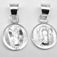 Dije  de  Plata .925  doble vista con diseño de la  Virgen de Guadalupe  y San Judas  Tadeo MOD. R10LPSJ3D- Mayoreo y Menudeo
