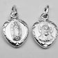 Dije Plata Ley .925 Sochapada doble vista Virgen de Guadalupe  y Sagrado corazón de Jesús SYB-17  - Joyería Religiosa