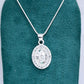 Dije  de Plata .925 en diseño de la  Virgen de Guadalupe con topacio blanco , Mod. DRP029LP - Joyería Religiosa
