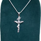 Dije de Plata Ley .925  en forma de Cruz con Cristo Mod. FBD-33  - Joyería Religiosa