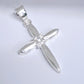 Dije Plata .925 Forma Cruz con Topacio blanco  Mod. DRP061 - Joyería Religiosa