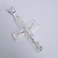 Dije de cruz con Cristo  en  Plata Ley .925   Mod. DR113- Joyería Religiosa