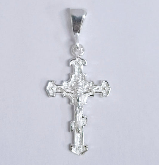 Dije de Cruz con cristo en  Plata Ley .925 , MOD FBD-39