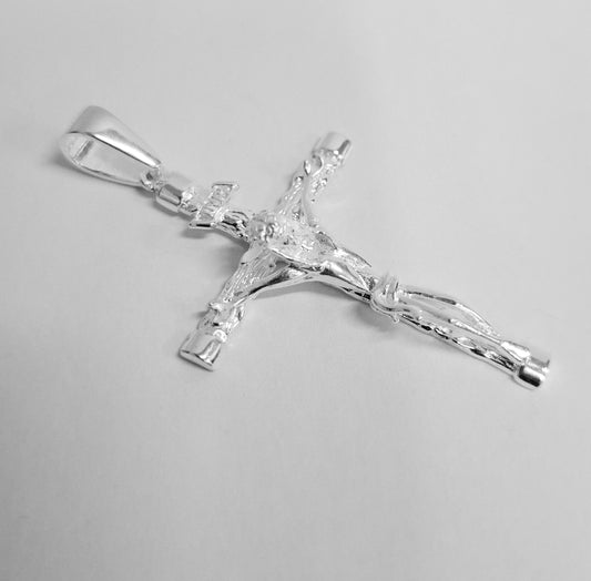 Dije de Cruz con cristo  en  Plata Ley .925,  ACDRP000