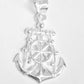 Dije  de Plata Ley .925 en forma de Ancla con  Cristo  MOD.DR163