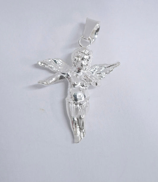 Dije Plata Ley .925 en forma de  Querubín ,  MOD.DR015