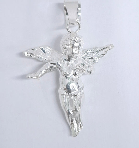 Dije Plata Ley .925 en forma de  Querubín ,  MOD.DR015