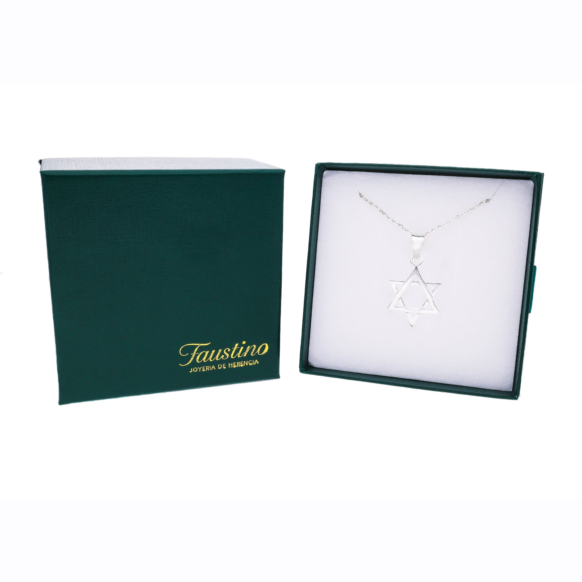 Dije Estrella de David plata .925 en caja Faustino Joyería de Herencia