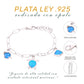Pulsera Dijes de Ópalo en Plata .925