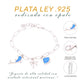 Pulsera Dijes Marinos Ópalo en Plata.925