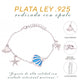 Pulsera Dijes Marinos Ópalo en Plata.925