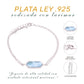 Pulsera Minimalista de Larimar Plata.925