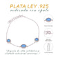 Pulsera Triple Punto de Ópalo en Plata.925