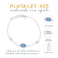 Pulsera Punto de Ópalo en Plata.925