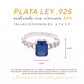 ANILLO EN PLATA LEY .925, CON RODIO , ZIRCONIA AAA AZUL ZAFIRO Y BLANCO