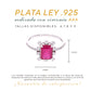 ANILLO EN PLATA LEY .925, CON RODIO , ZIRCONIA AAA ROJO RUBI Y BLANCO